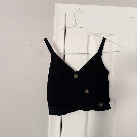 Hollister Button-Front Cropped Tank Top